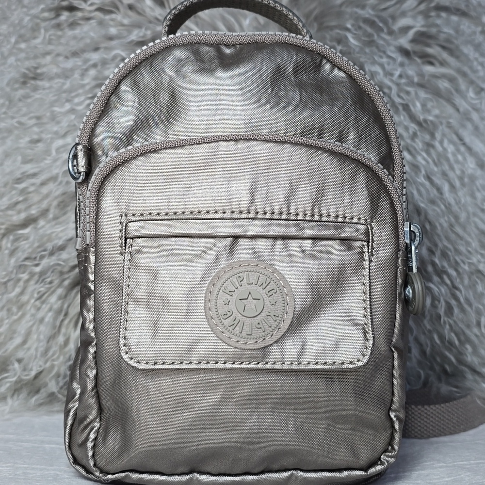 Kipling Alber Metallic Mini Backpack (NO MONKEY)